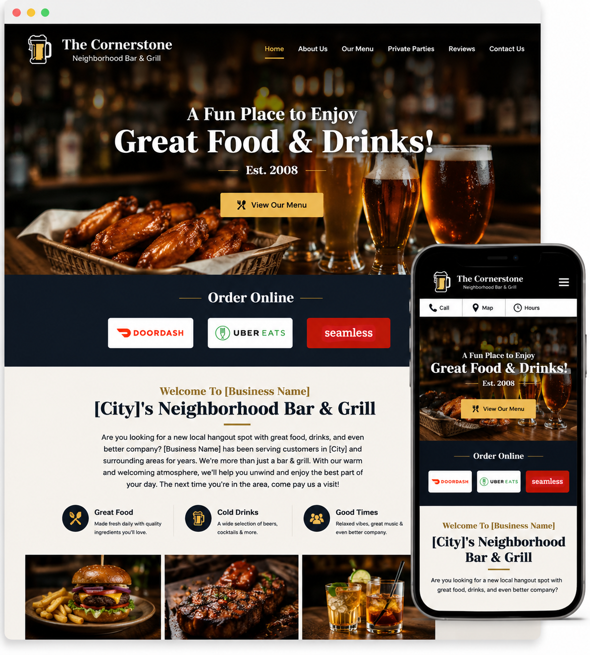 Local Bar and Grill Restaurant